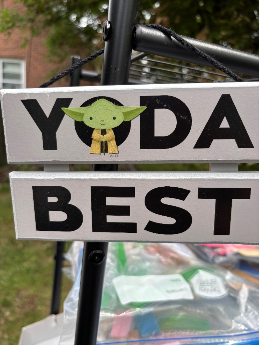 Baby yoda door sign